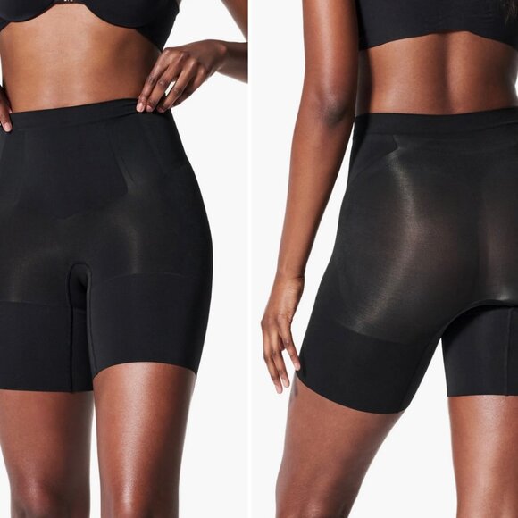 Spanx Oncore Mid thigh sculpt Short black size Large - Picture 2 of 7